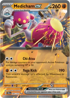 Pokémon TCG SV7: Stellar Crown 080/142 Medicham ex Double Rare Ungraded