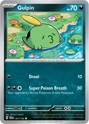 Pokémon TCG SV7: Stellar Crown 091/142 Gulpin Common Ungraded