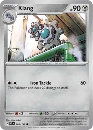 Pokémon TCG SV7: Stellar Crown 100/142 Klang Common Ungraded