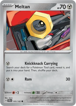 Pokémon TCG SV7: Stellar Crown 103/142 Meltan Common Ungraded