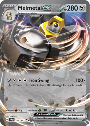 Pokémon TCG SV7: Stellar Crown 105/142 Melmetal ex Double Rare Ungraded