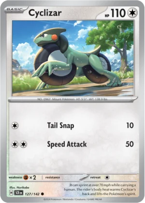 Pokémon TCG SV7: Stellar Crown 127/142 Cyclizar Common Ungraded