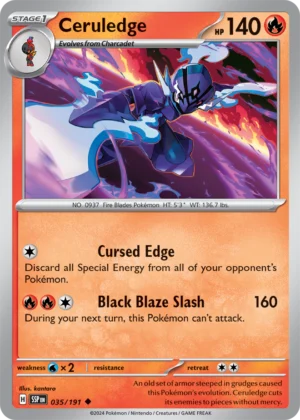 Pokémon TCG SV8: Surging Sparks 035/191 Ceruledge Uncommon Ungraded
