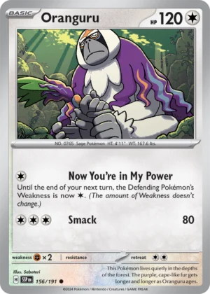 Pokémon TCG SV8: Surging Sparks 156/191 Oranguru Common Ungraded