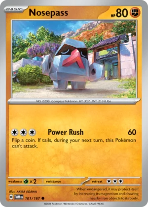 Pokémon TCG SV6: Twilight Masquerade 101/167 Nosepass Common Ungraded
