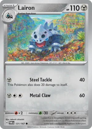 Pokémon TCG SV6: Twilight Masquerade 121/167 Lairon Common Ungraded