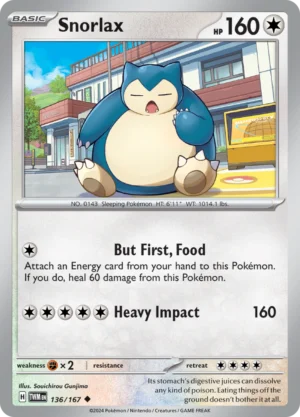 Pokémon TCG SV6: Twilight Masquerade 136/167 Snorlax Uncommon Ungraded